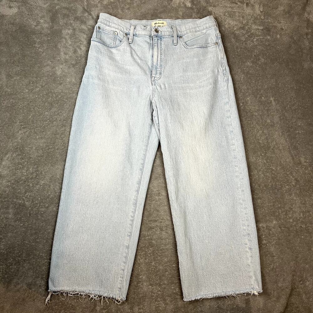 Madewell Perfect Vintage Wide Leg Crop Jeans Women's 32 Denim Light Wash